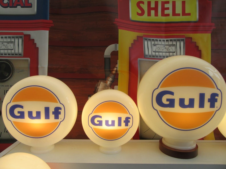 GULF Gas Pump Globe Petrol Pump Globe Gas Station Gulf Racing | Etsy