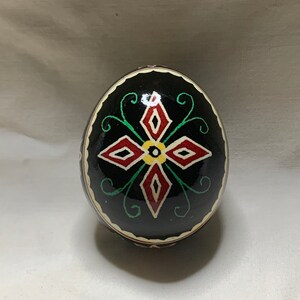 Red Flower Pisanka with Flower belt