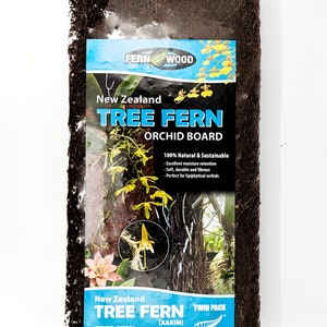 Fernwood (2) 12&quot; x 6&quot; x 1&quot; New Zealand Fern Wood Tree Fern Fiber Plaque Orchid Board