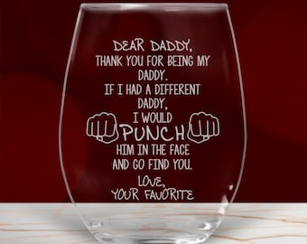 Best Dad Ever Wine Glass, Stemless Wine Glass Dad Wine Glass for Men, Dad, Dad to be, Husband Father's Day or Birthday Wine Glass from Daughter, Best Dad Ever Wine Glass, Stemless Wine Glass Dad Wine Glass for Men, Dad, Dad to be, Husband Father's Day or Birthday Wine Glass from Daughter,