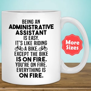 Administrative Assistant Mug Coffee Cup Funny Gifts For Women Men Her Him Admin Assistant Day Present W-49W