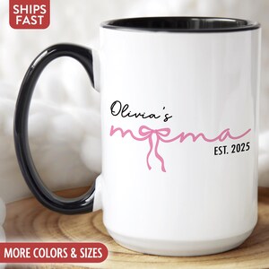 New Mom Mug, Personalized Mama Mug, Custom New Mom Gifts for New Mother Coffee Cup, 1st First Mothers Day Gifts for First Time Moms I-91K