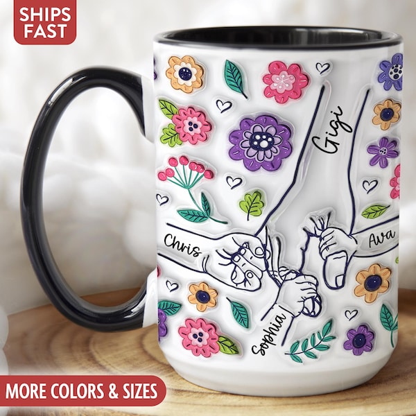 Gigi Mug, Personalized Gigi Cup, Custom Gigi Gifts from Grandkids Names Grandchildren, Gigi Coffee Mug, Birthday Mothers Day Christmas T-61K