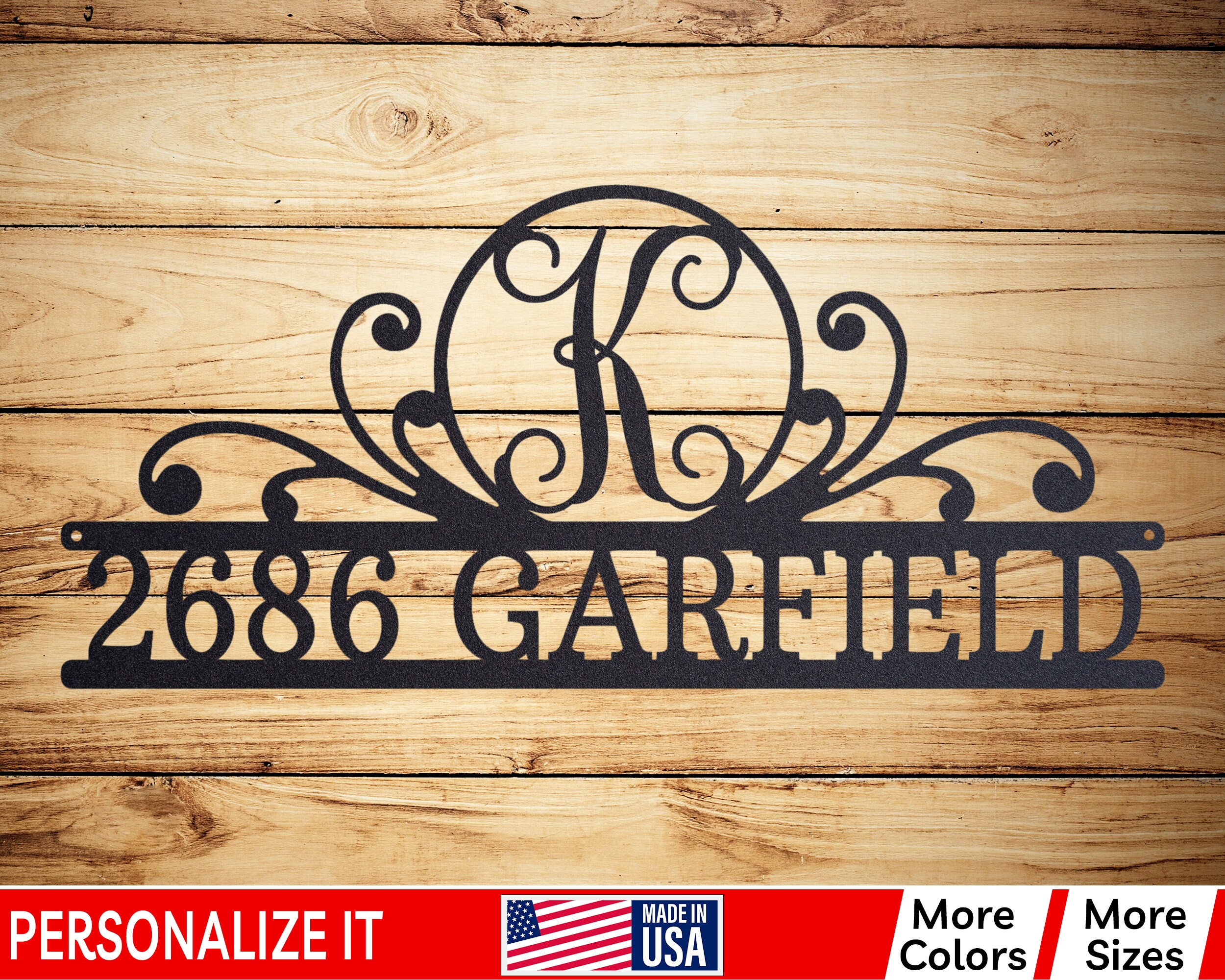 Address Number for House Number for Outside Plaque Personalized, Metal Address Sign for House, Custom Address Plaque House Number Sign S-95G