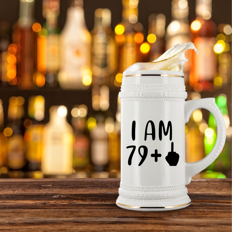 80th Birthday Beer Stein Mug Glass Cup 80 Eighty Eightieth 1941 Funny Gift For Men Him Dad Grandpa Male Uncle Guy Bday Ideas Present W-78H