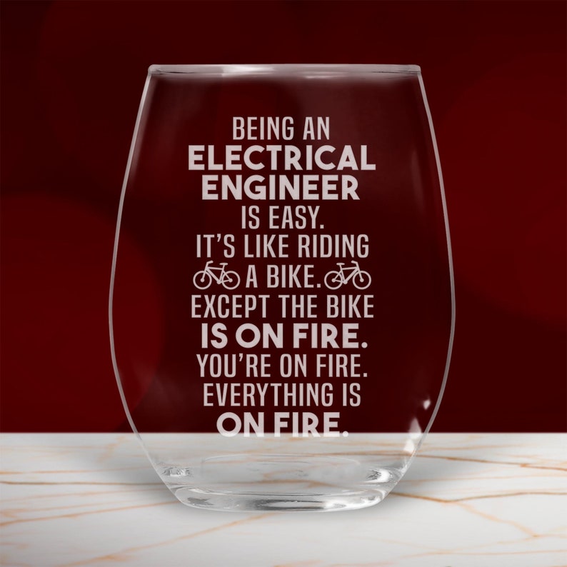 Electrical Engineer Wine Glass Stemless Laser Etched Cup Funny G Electrical Engineer Wine Glass Stemless Laser Etched Cup Funny G