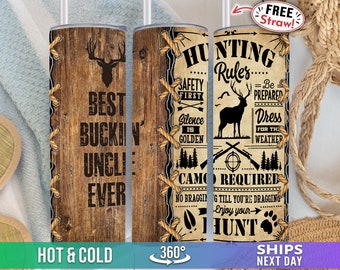 Deer Hunting Uncle Tumbler, Uncle Cup, Uncle Travel Mug, Best Buckin Uncle Ever, Uncle Gifts for Uncle Mug, Birthday Christmas Bday Z-60W