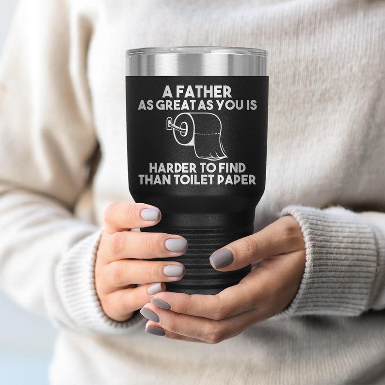 Father Tumbler Travel Mug Coffee Cup Funny Gifts For Birthday Quarantine Social Distancing Pandemic Gift From Daughter Son Fathers Day M-30T