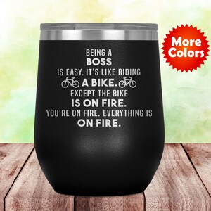 Boss Wine Tumbler Glass Mug Cup Funny Gifts For Women Men Her Him Appreciation Leaving Best Birthday Present Idea V-12J