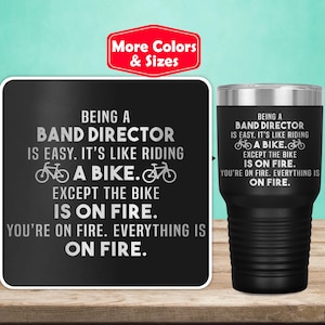Band Director Tumbler Travel Mug Coffee Cup Funny Gifts For Women Men Her Him Marching Band Present D-32J