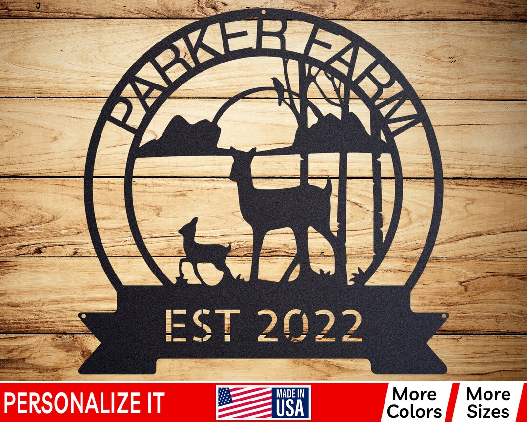 Custom Farmhouse Sign Personalized Metal Sign Customized Outdoor Farm ...