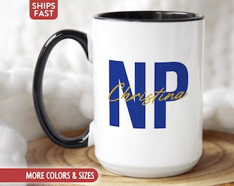 Nurse Practitioner Mug Coffee Cup, Personalized Nurse Practitioner Gift for Nurse Practitioner Graduation Gifts, Custom New NP Gifts M-49X