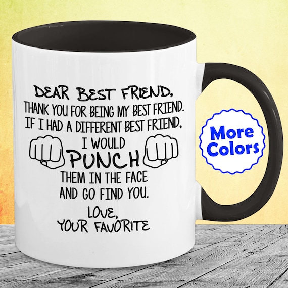 Best Friend Mug Coffee Cup Funny Gifts for Women Men Her Him