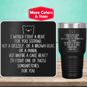 Funny Stepdad Gift For Stepdad Tumbler Travel Mug Cup, Stepdad Gift Idea, Stepdad Birthday, Best Stepdad Ever Stepdad Present Step Dad J-33Y