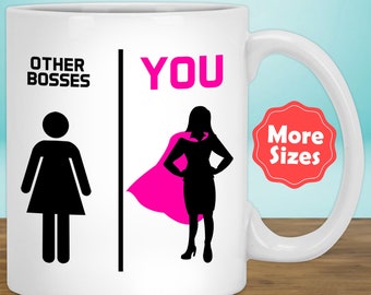 Funny Boss Gift For Women Her Female, Boss Lady, Boss Mug Coffee Cup, Gift For Boss Gift Idea Boss Leaving Boss Appreciation Thank You A-43N