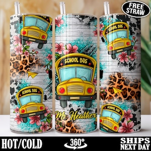 Personalized School Bus Driver Tumbler, Custom Bus Driver Cup, Best Bus Driver Gifts for Bus Driver Appreciation Christmas Thank You C-81B