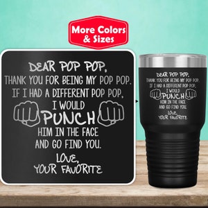 Lustig Pop Pop Geschenk für Pop Pop Becher Reisebecher Tasse, Pop Pop Geschenkidee, Pop Pop Geburtstag, bester Pop Pop aller Zeiten, Pop Pop Geschenk Pop-Pop N-44R