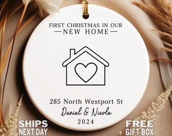 New Home Ornament Personalized First Christmas in Our New Home Ornament 2025, Custom First Home Ornament, New House Ornament Keepsake M-36K