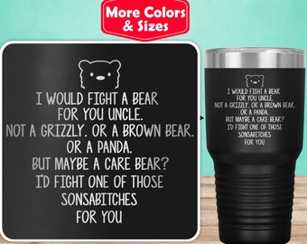 Funny Uncle Gift For Uncle Tumbler Travel Mug Cup, Uncle Gift Idea, Best Uncle Birthday Present, Gift From Niece, Gift From Nephew P-66B