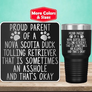Funny Nova Scotia Duck Tolling Retriever Gifts Toller Tumbler Travel Mug Cup Dog Mom Dad Owner Lover Mama Birthday Present Idea N-66S