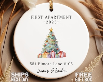 First Apartment Ornament Personalized First Apartment Christmas Ornament 2025, Custom New Apartment Ornament, Apartment Warming Gift C-10C