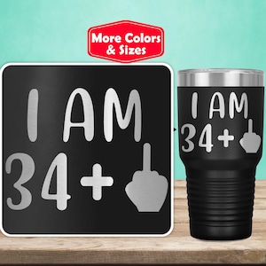 35th Birthday Tumbler Travel Mug Coffee Cup 35 Thirty Five Fifth 1990 Funny Gift For Women Men Her Him Husband Wife Sister Present P-83J