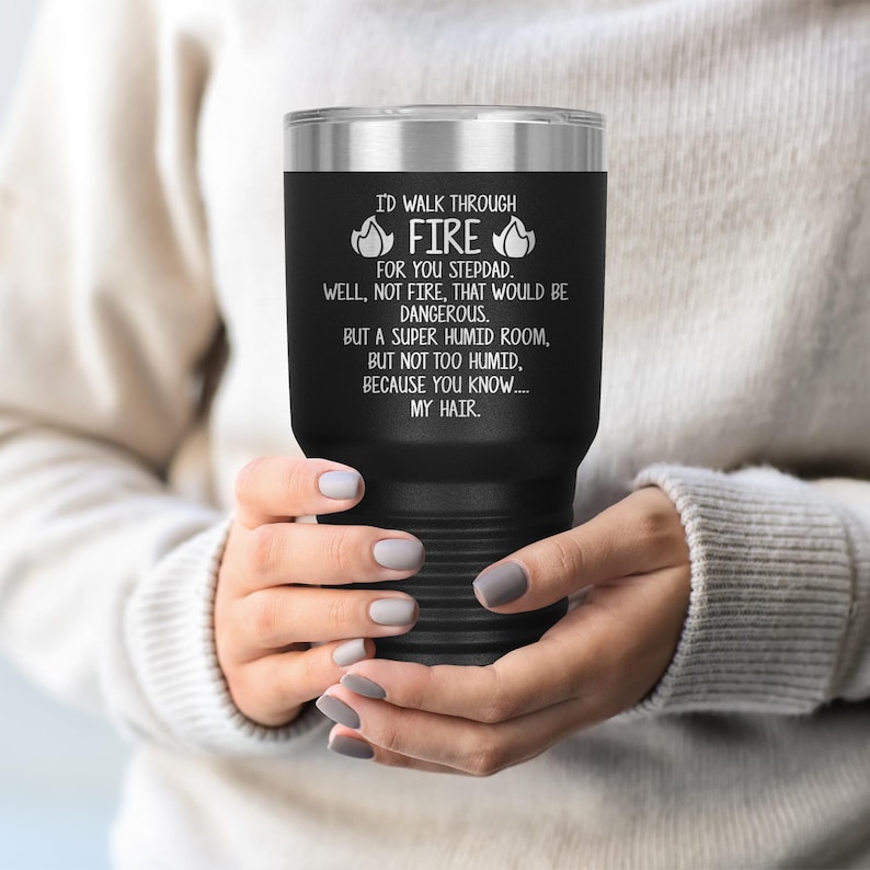 Funny Stepdad Gift For Stepdad Tumbler Travel Mug Cup, Stepdad Gift Idea, Stepdad Birthday, Best Stepdad Ever Stepdad Present Step Dad Y-49J image 9