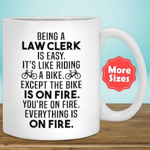Law Clerk Mug Coffee Cup Funny Gifts For Women Men Her Him Best Birthday Present Idea O-57T