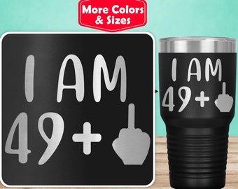 50th Birthday Tumbler Travel Mug Coffee Cup 50 Fifty Af 1974 Funny Gift For Women Men Her Him Mom Dad Husband Male Sister Bday Present G-22V