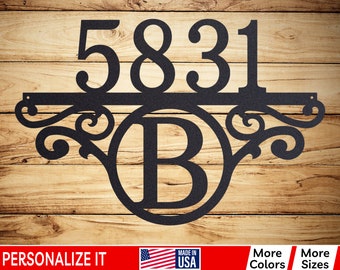 Address Number for House Number for Outside Plaque Personalized, Metal Address Sign for House, Custom Address Plaque House Number Sign P-57Z