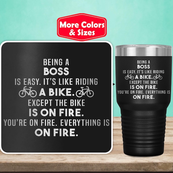 Boss Tumbler Travel Mug Coffee Cup Funny Gifts For Women Men Her Him Appreciation Leaving Best Birthday Present Idea R-65A