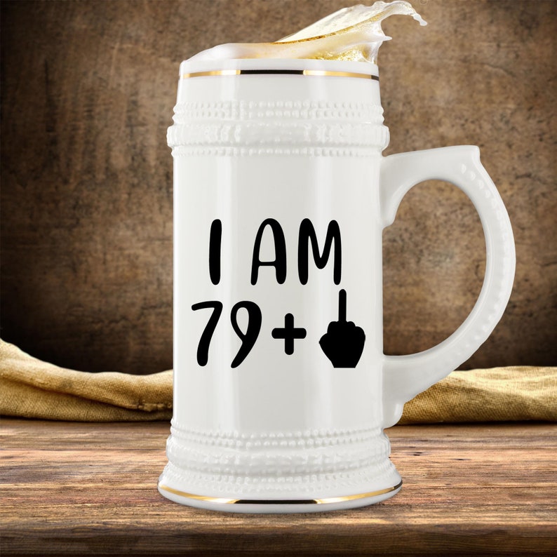 80th Birthday Beer Stein Mug Glass Cup 80 Eighty Eightieth 1941 Funny Gift For Men Him Dad Grandpa Male Uncle Guy Bday Ideas Present W-78H
