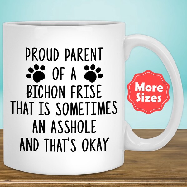 Lustige Bichon Frise Geschenke, Bichon Frise Becher Kaffeetasse, Bichon Frise Mama Papa, Bichon Frise Hundebesitzer, Bichon Frise Liebhabergeschenk V-40E