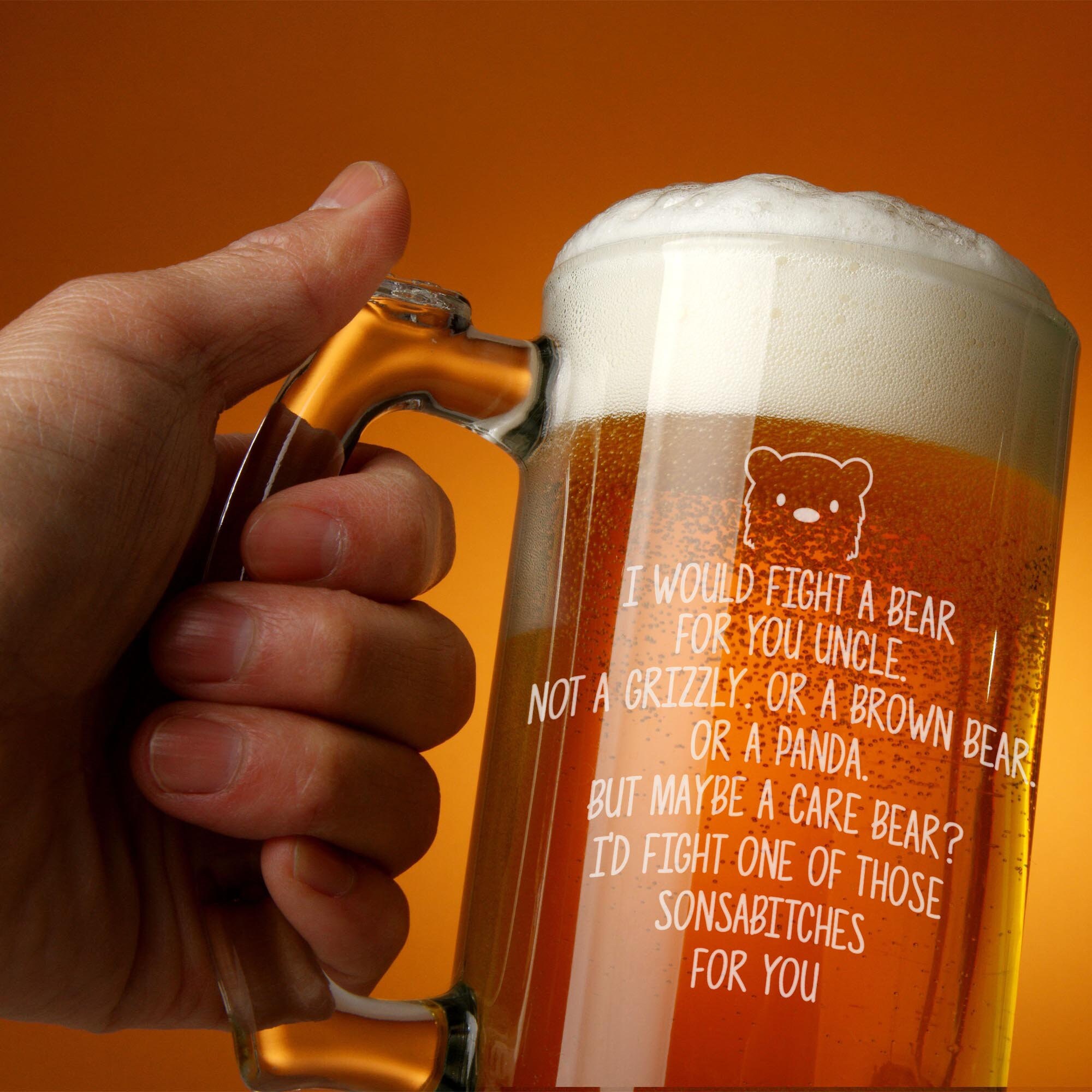 Funny Uncle Gift For Uncle Beer Mug Glass Stein Cup Tankard Etsy