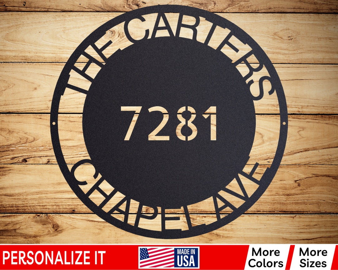 Address Number for House Number for Outside Plaque Personalized, Metal