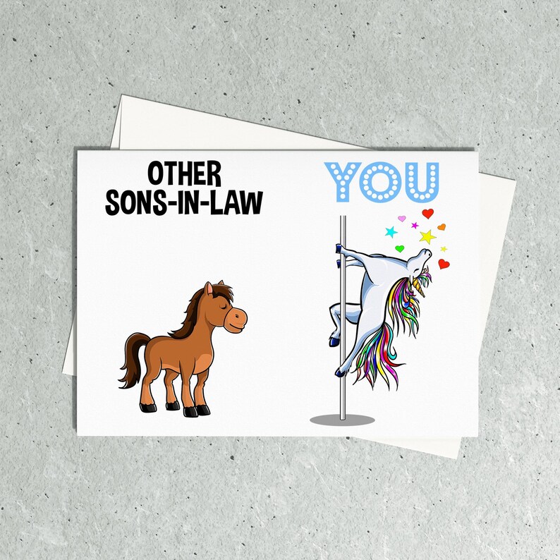 Son in law Printable Greeting Card Funny Gifts For Birthday | Etsy