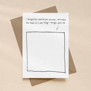 Creatieve kaart met versierde patch | Grappige wenskaart voor vriend(in)