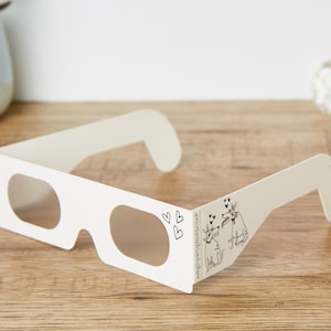 Bril met regenbooghart | Magische hartreflectiebril | Trouwbedankjes