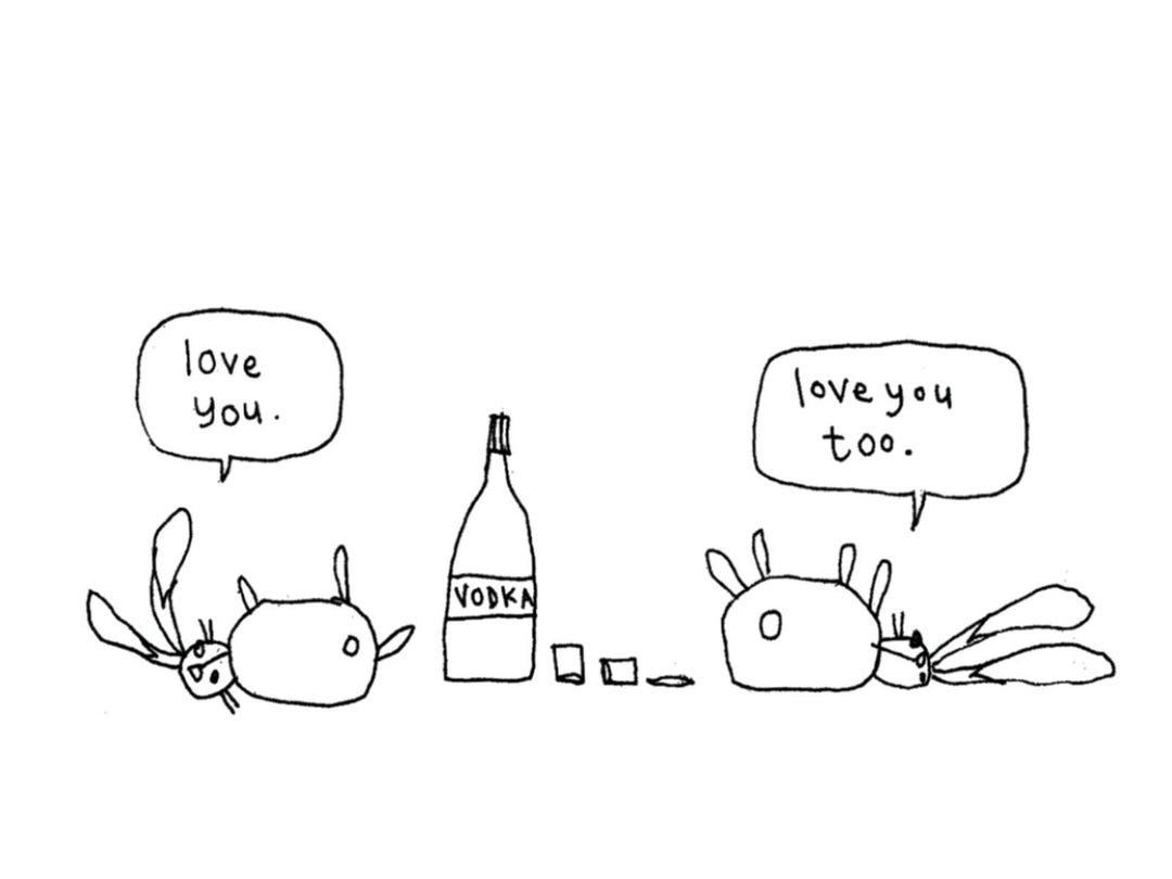 Vodka Rabbits Card | Funny Greeting Card for Friend - Etsy
