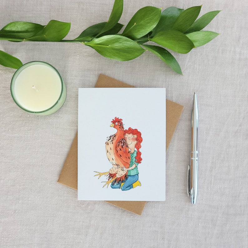 Carte de voeux pour les amateurs de poulet // Carte pour amateur de poulet image 1