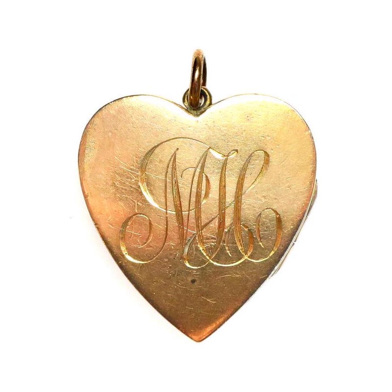 Antique Victorian Brass Heart Locket