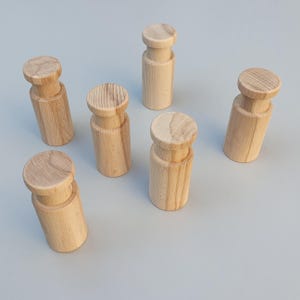 Wooden Pendant Light Wall Bracket - Natural Beachwood Wood Dowel Hook - duggi bild 8