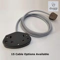 Vintage Style Fabric Cable Extension Lead - Black or White Trailing Socket - 1-way 2-way - 13a