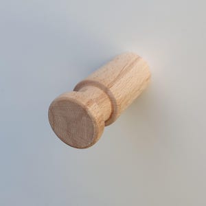 Wooden Pendant Light Wall Bracket - Natural Beachwood Wood Dowel Hook - duggi bild 4