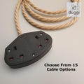 Vintage Style Twisted Fabric Cable Extension Lead - Black or White Trailing Socket - 1-way 2-way - 13a