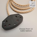 Vintage Style Twisted Fabric Cable Extension Lead - Black or White Trailing Socket - 1-way 2-way - 13a