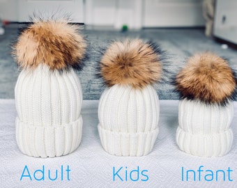 matching beanies mom and baby