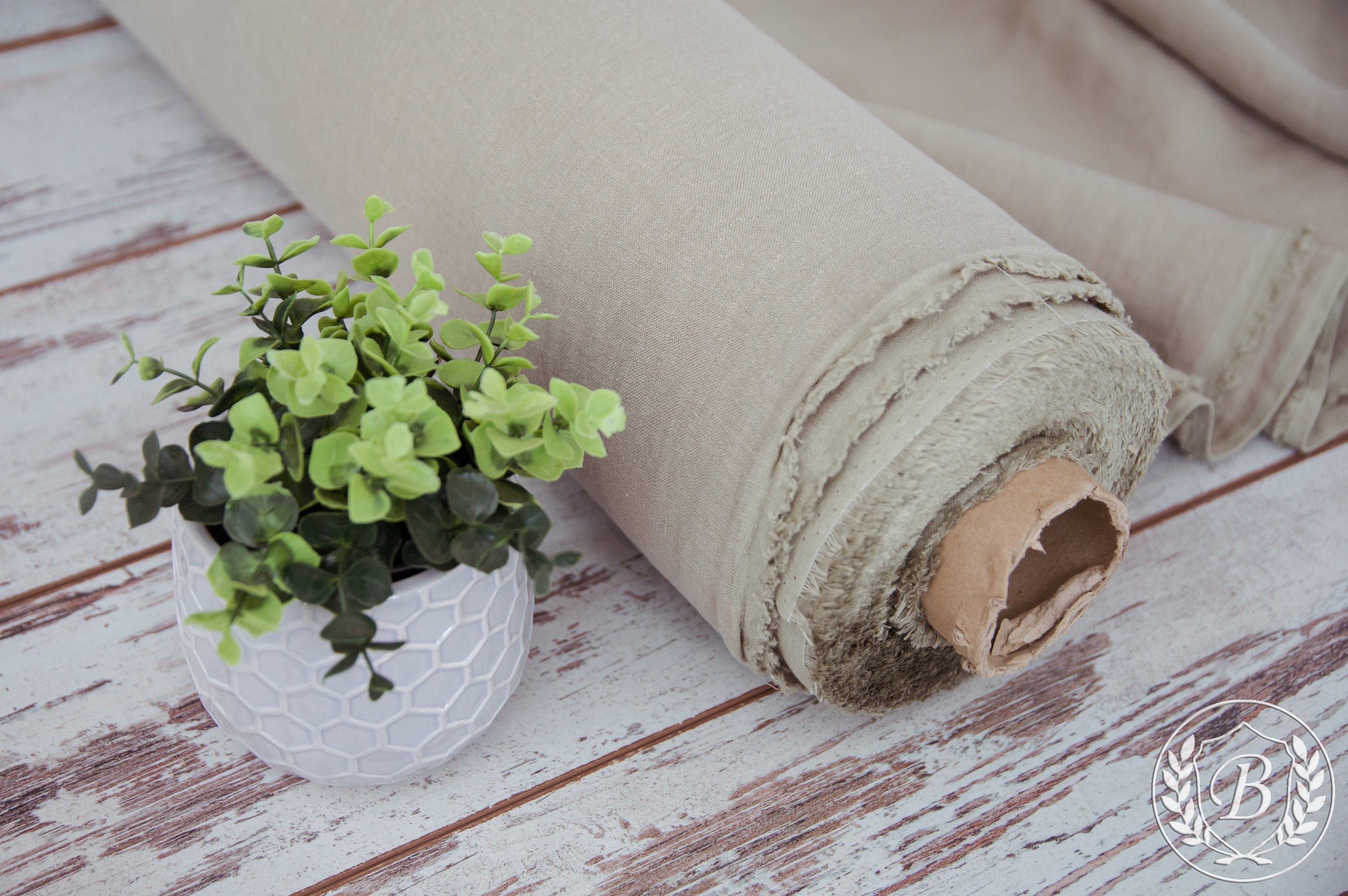 Natural linen fabric / 250cm wide / 100 pure softened linen Etsy