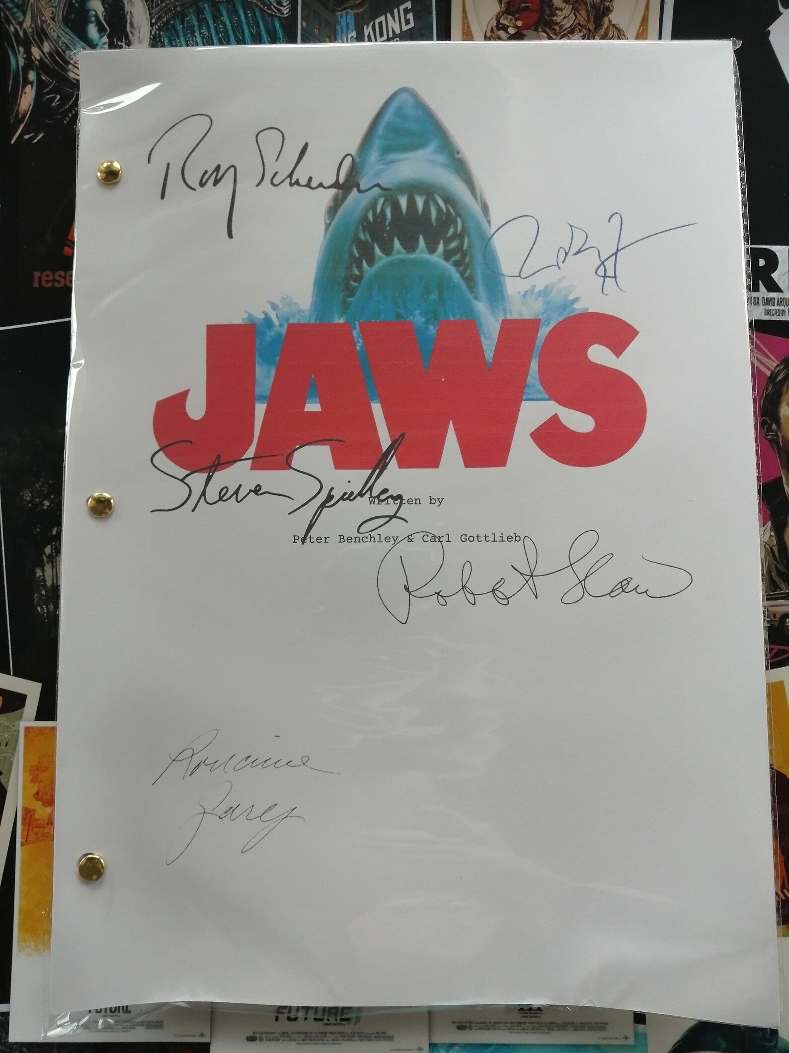 Jaws Film Script with autographs Movie Unique Gift Christmas Etsy