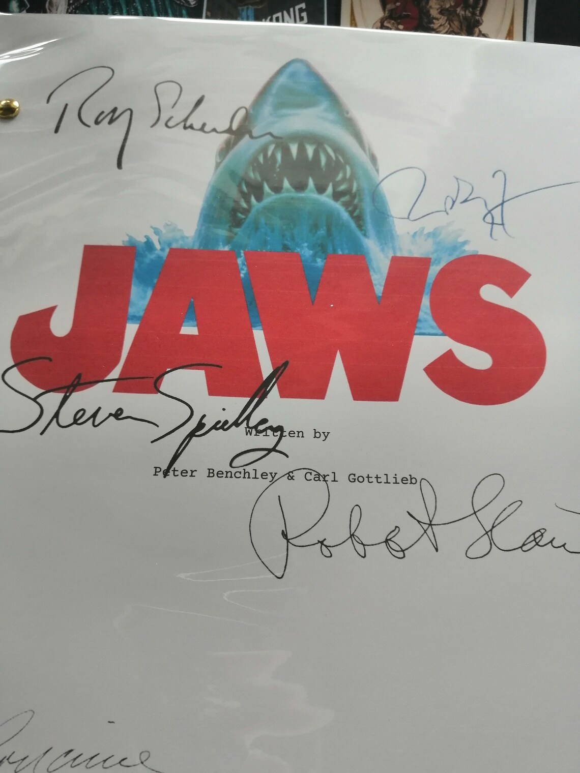 Jaws Film Script with autographs Movie Unique Gift Christmas Etsy